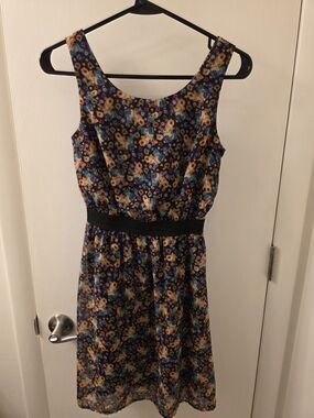 Xhilaration Black Floral Dress